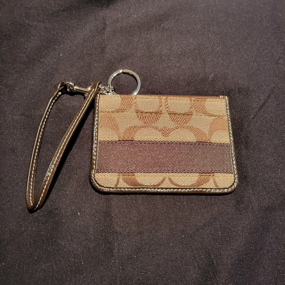 Signature Coach Card Holder w/Wristlet Strap